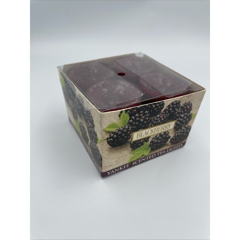 Yankee Candle Box of 12 Scented Tea Light Candles BlackBerry Scent Rare New